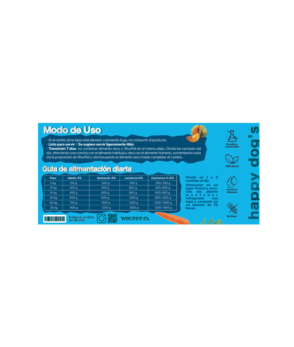 Alimento completo pollo natural para perros 200 g