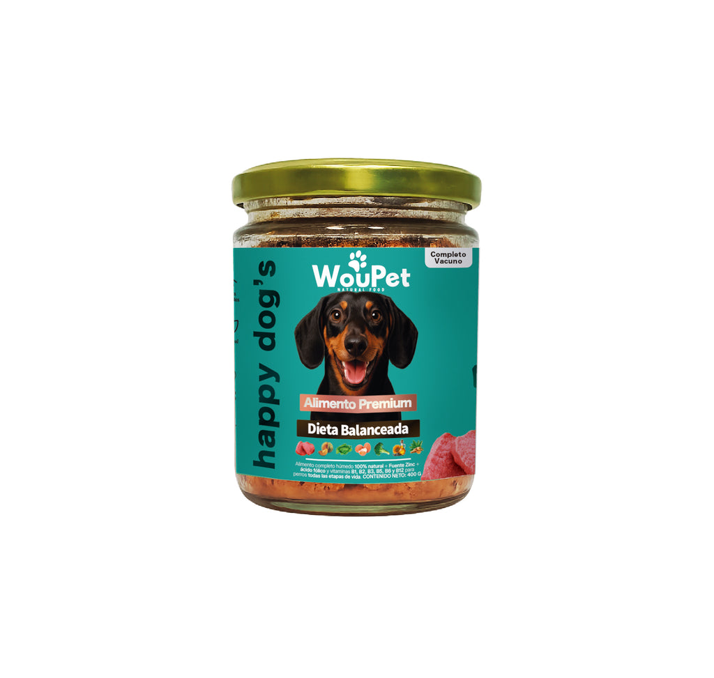 Alimento completo vacuno natural para perros 400 g