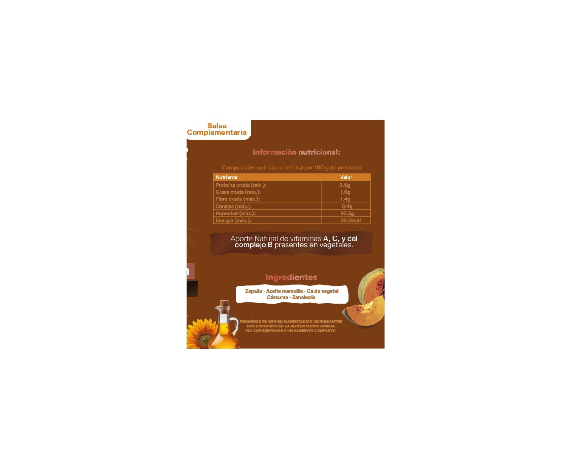 Salsa complementaria natural en botella para gatos 250 g
