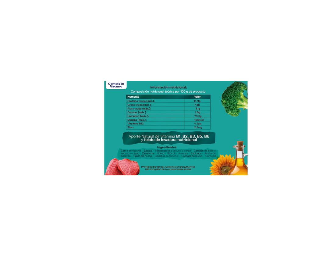 Alimento completo vacuno natural para perros 200 g