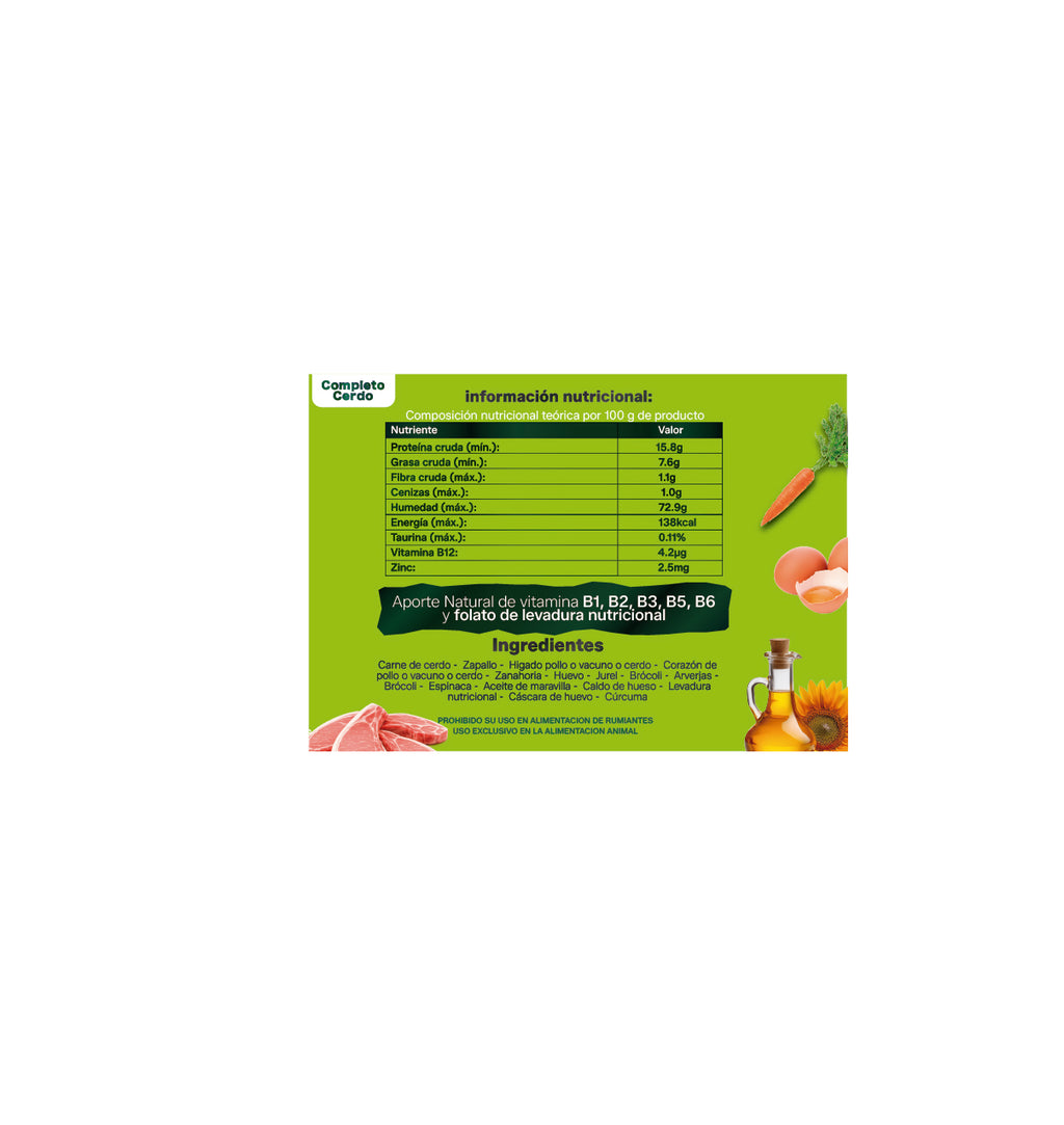 Alimento completo cerdo natural para gatos 200 g
